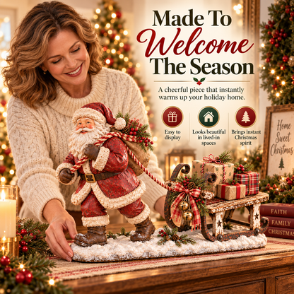 Santa’s Christmas Sleigh Farmhouse Table Decor