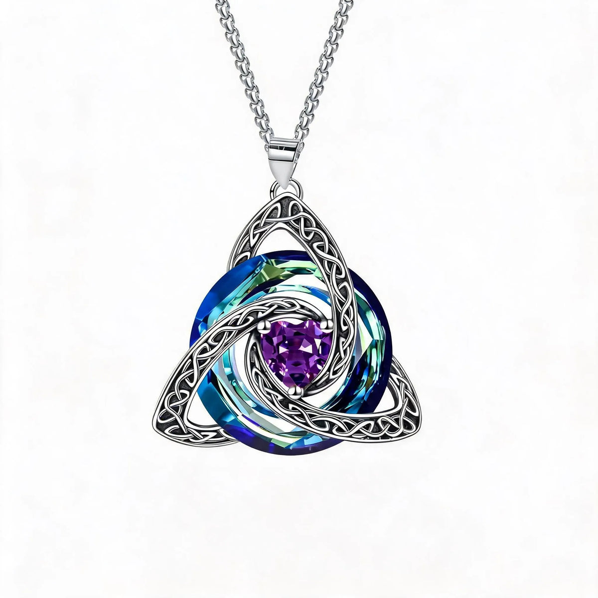 🔥last Day 50% Off - ✝️birthstone Celtic Trinity Knot Necklace ✨
