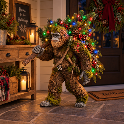 🎄 Woodland Bigfoot – Lighted Christmas Porch Decor 1