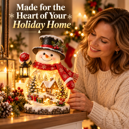 Christmas Village Snowman Glow – Lighted Tabletop Decor