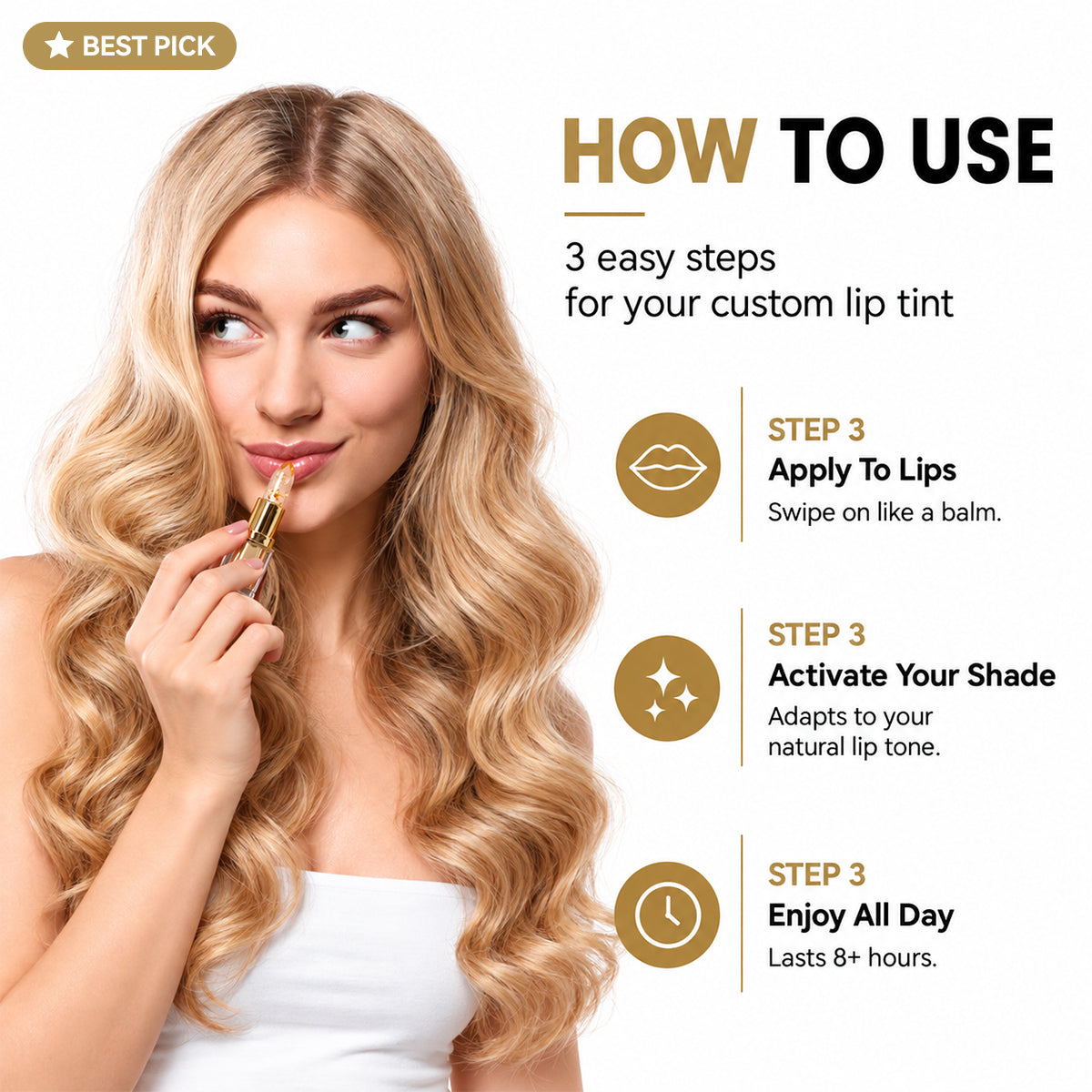 Color-Adaptive Lipstick for Mature Lips