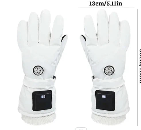 🔥 Rechargeable Heated Gloves – 3 Heat Settings, Waterproof Touchscreen Winter Gloves