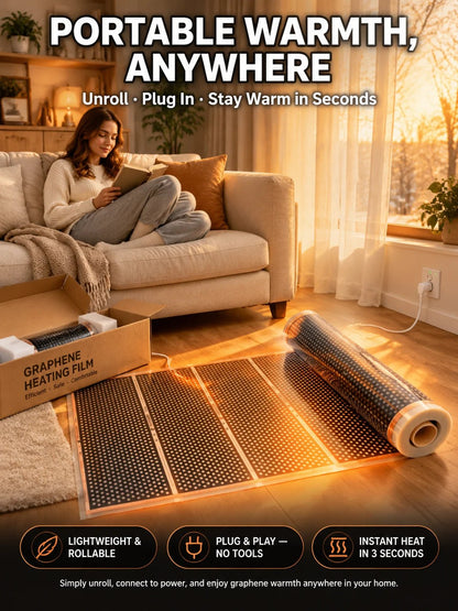 Ultra-Thin Graphene Infrared Wall Heater | 3s Rapid Heating | A+++ Energy Saving | Drill-Free ☀️