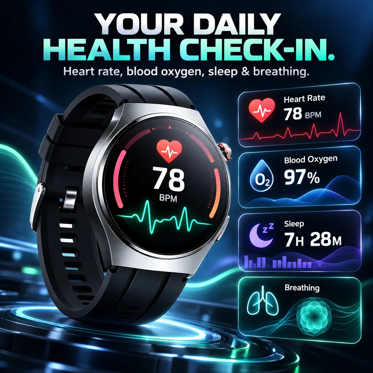Flagship Smartwatch – Heart Rate, Activity & Bluetooth Calling 3