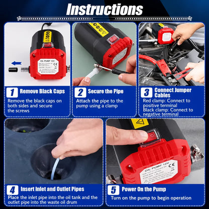 12V 80W Oil Extractor Pump
