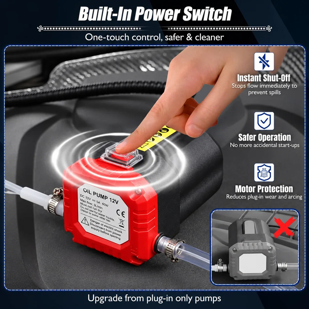 12V 80W Oil Extractor Pump