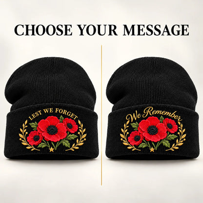 Poppy Embroidered Remembrance Beanie – product view 8