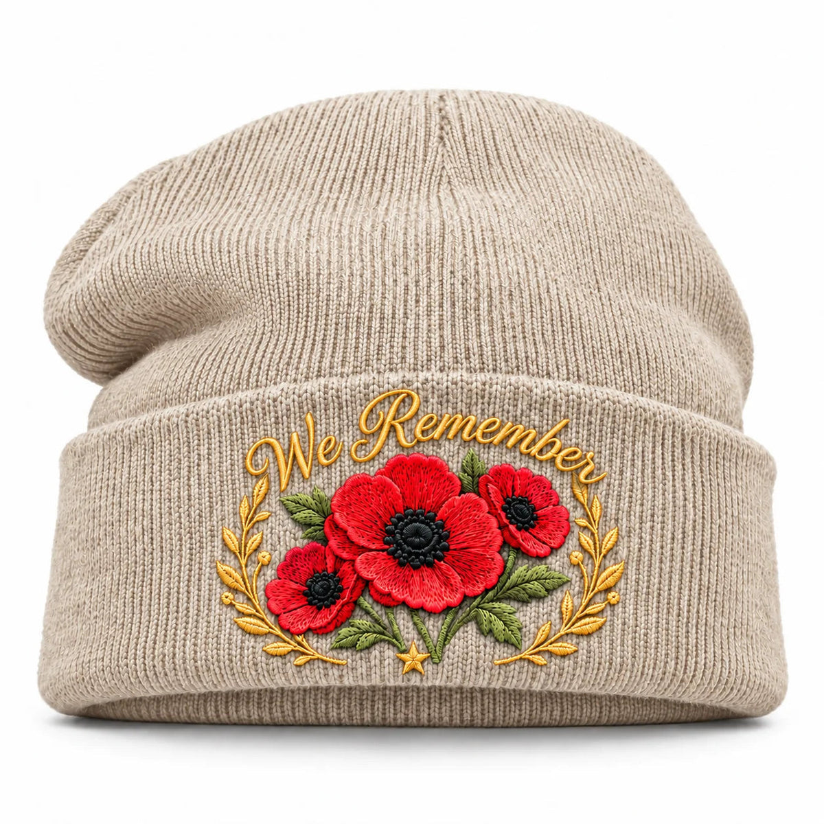 Poppy Embroidered Remembrance Beanie – product view 10