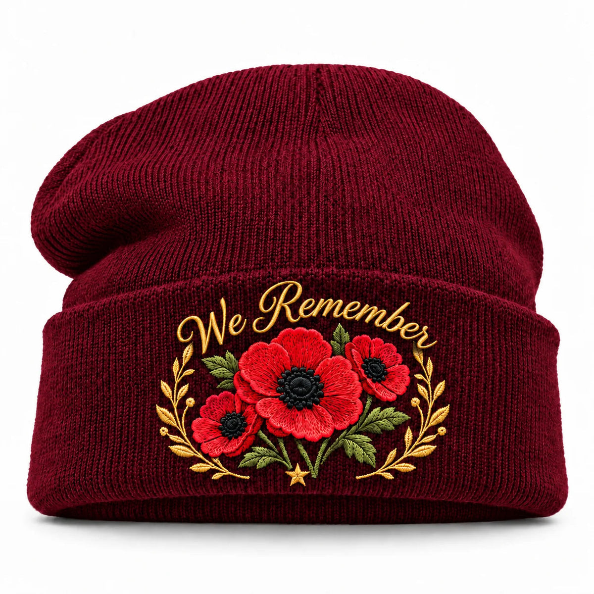 Poppy Embroidered Remembrance Beanie – product view 12