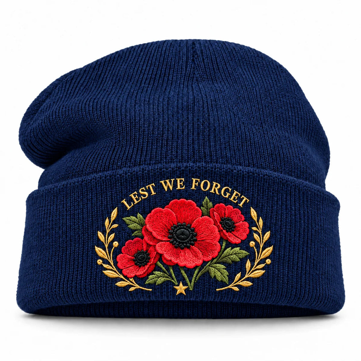 Poppy Embroidered Remembrance Beanie – product view 17