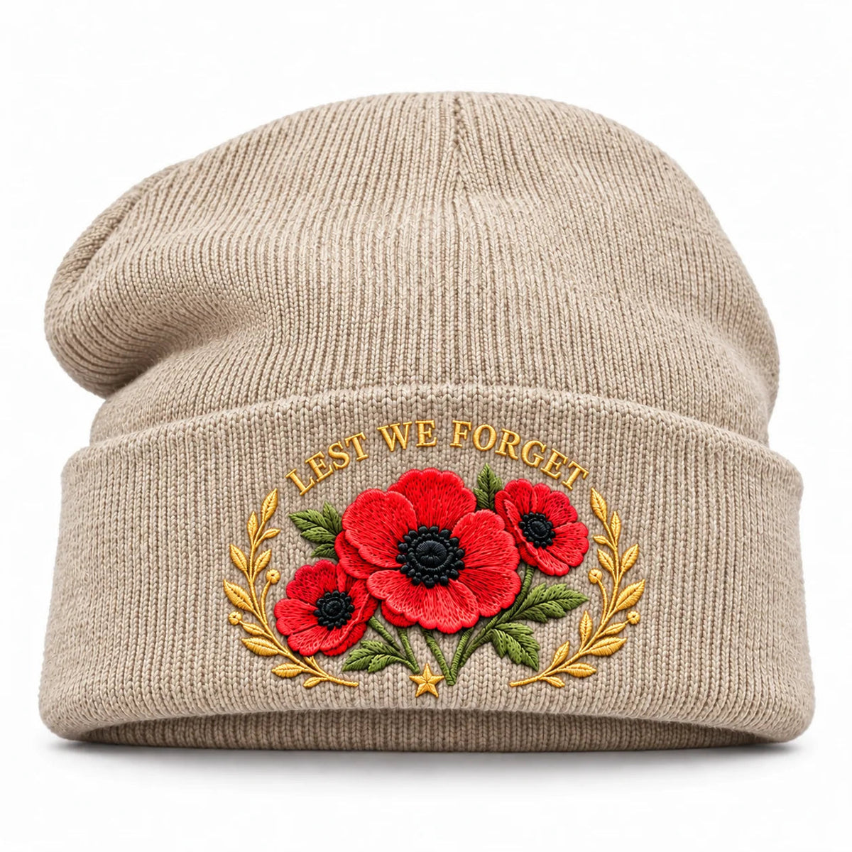 Poppy Embroidered Remembrance Beanie – product view 15