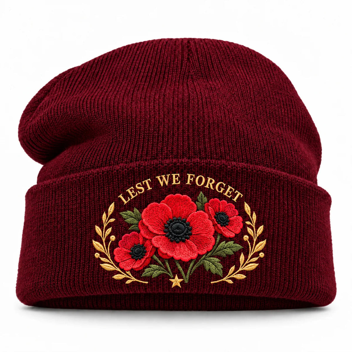 Poppy Embroidered Remembrance Beanie – product view 16