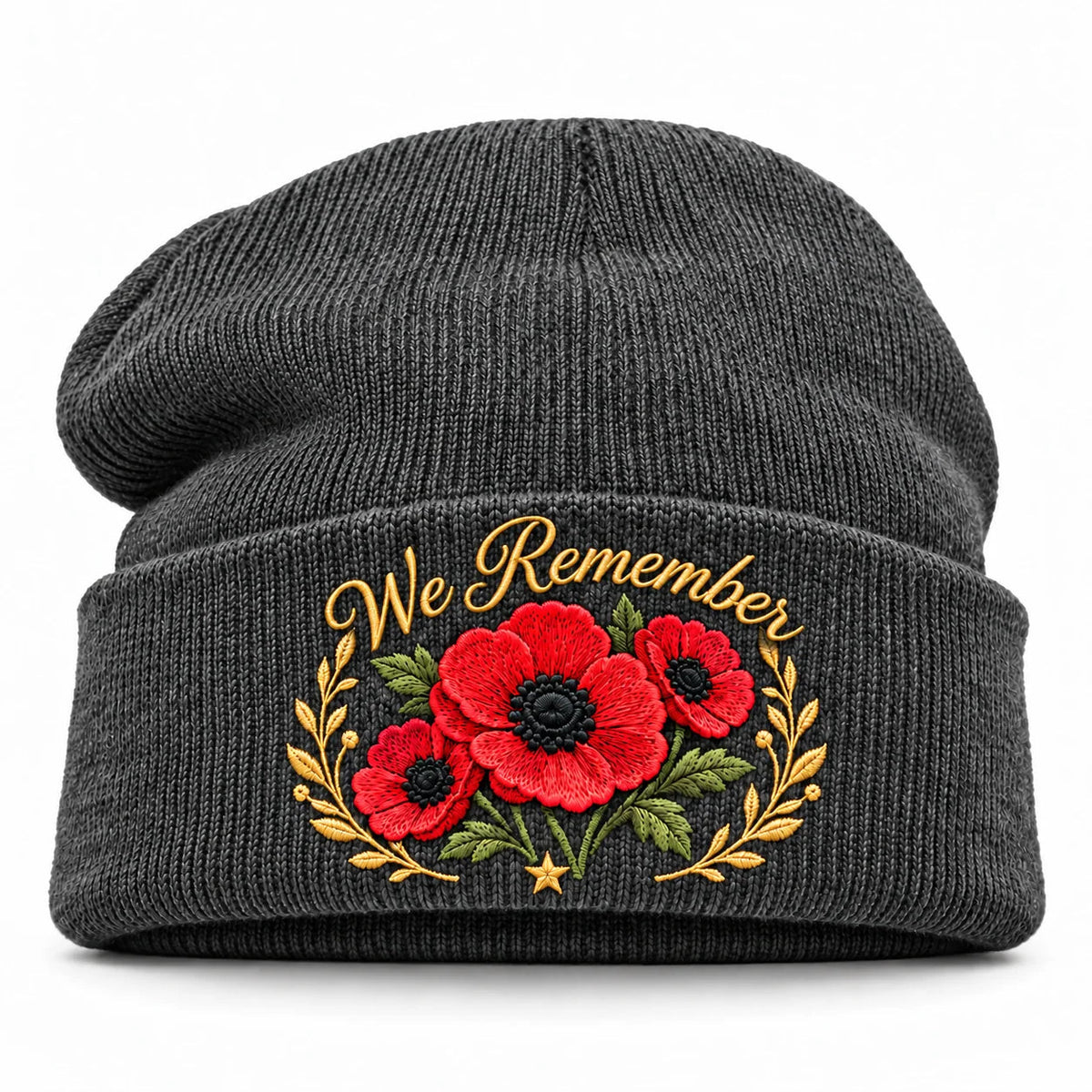 Poppy Embroidered Remembrance Beanie – product view 13