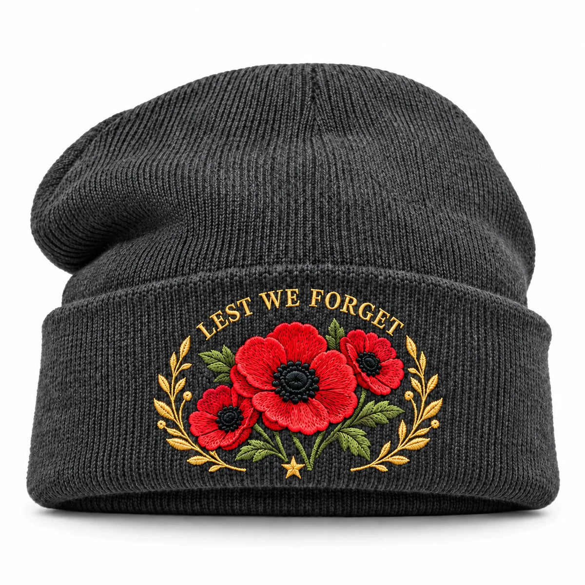 Poppy Embroidered Remembrance Beanie – product view 18
