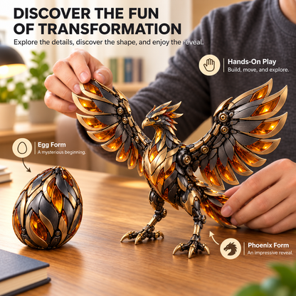 Black & Gold Phoenix Transforming Egg