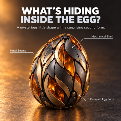 Black & Gold Phoenix Transforming Egg