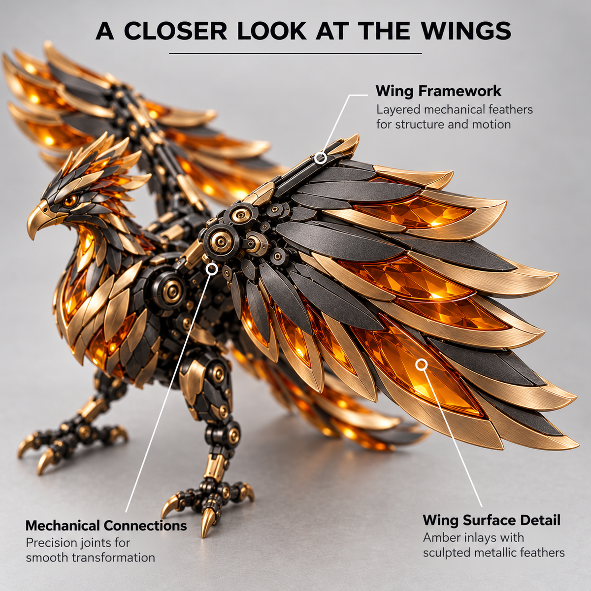 Black & Gold Phoenix Transforming Egg