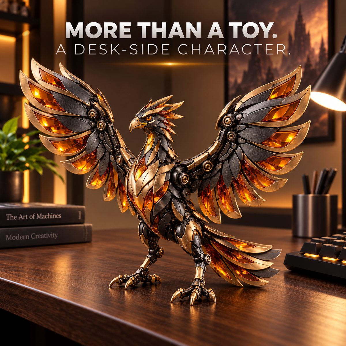Black & Gold Phoenix Transforming Egg