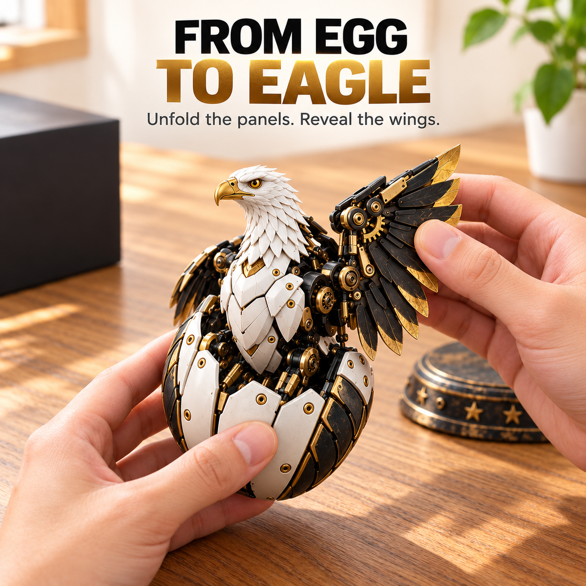 Bald Eagle Transforming Egg
