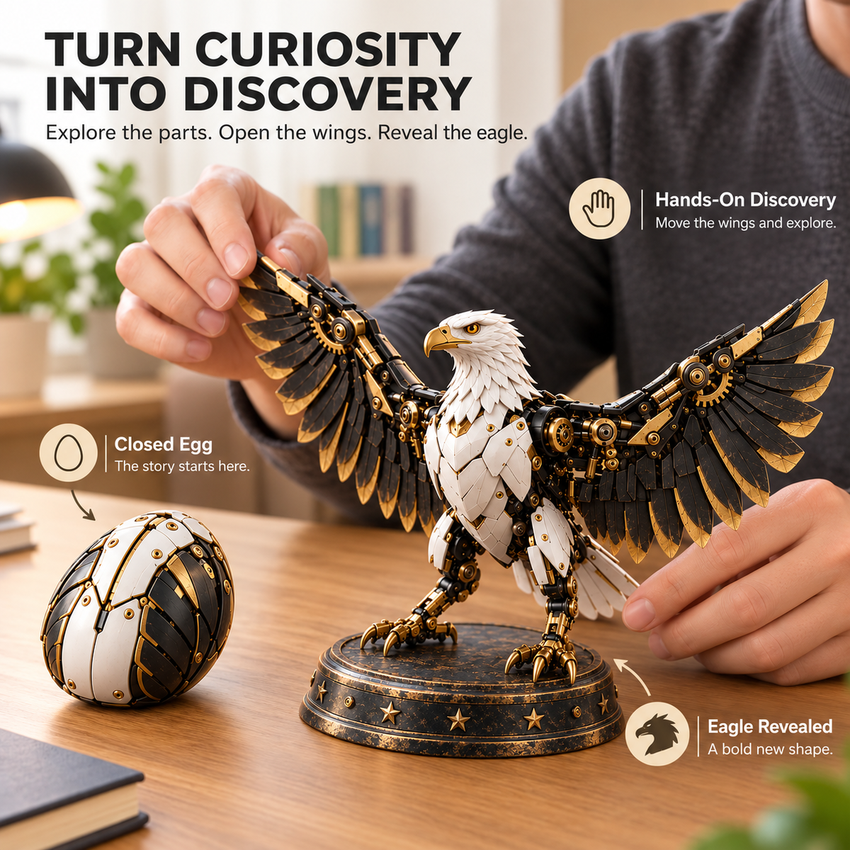 Bald Eagle Transforming Egg