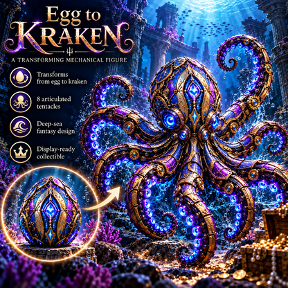 Mechanical Kraken Transforming Egg – Deep-Sea Figure – view 1
