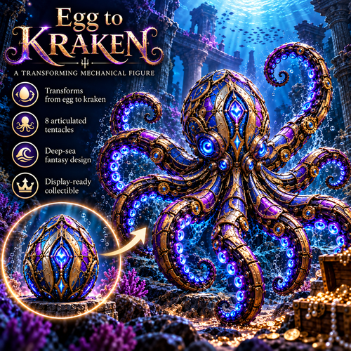 Mechanical Kraken Transforming Egg – Deep-Sea Figure – view 1
