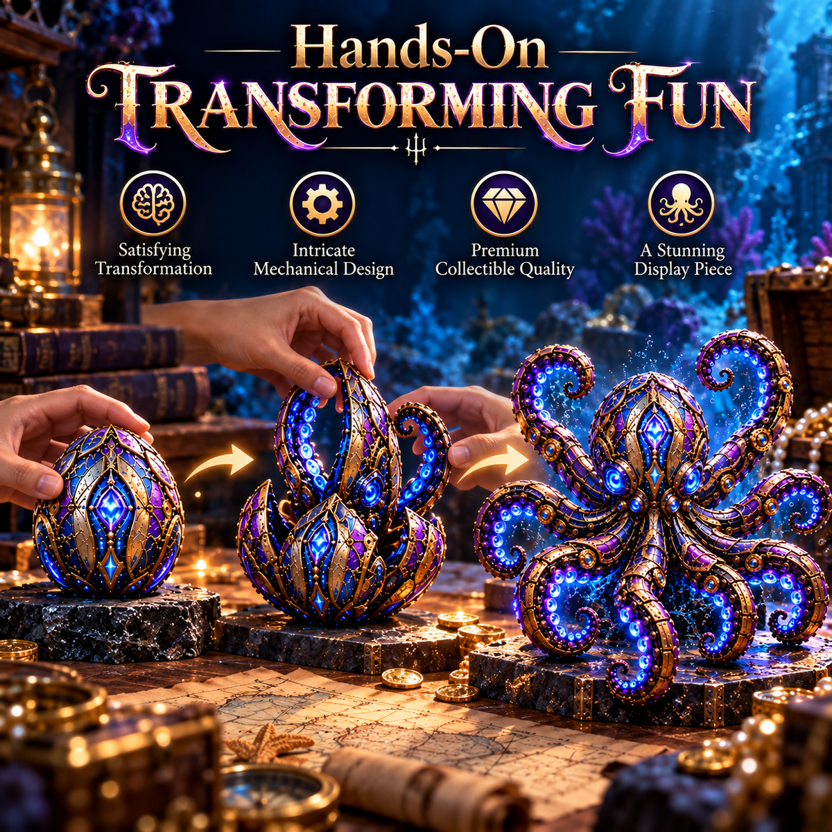 Mechanical Kraken Transforming Egg – Deep-Sea Figure – view 2