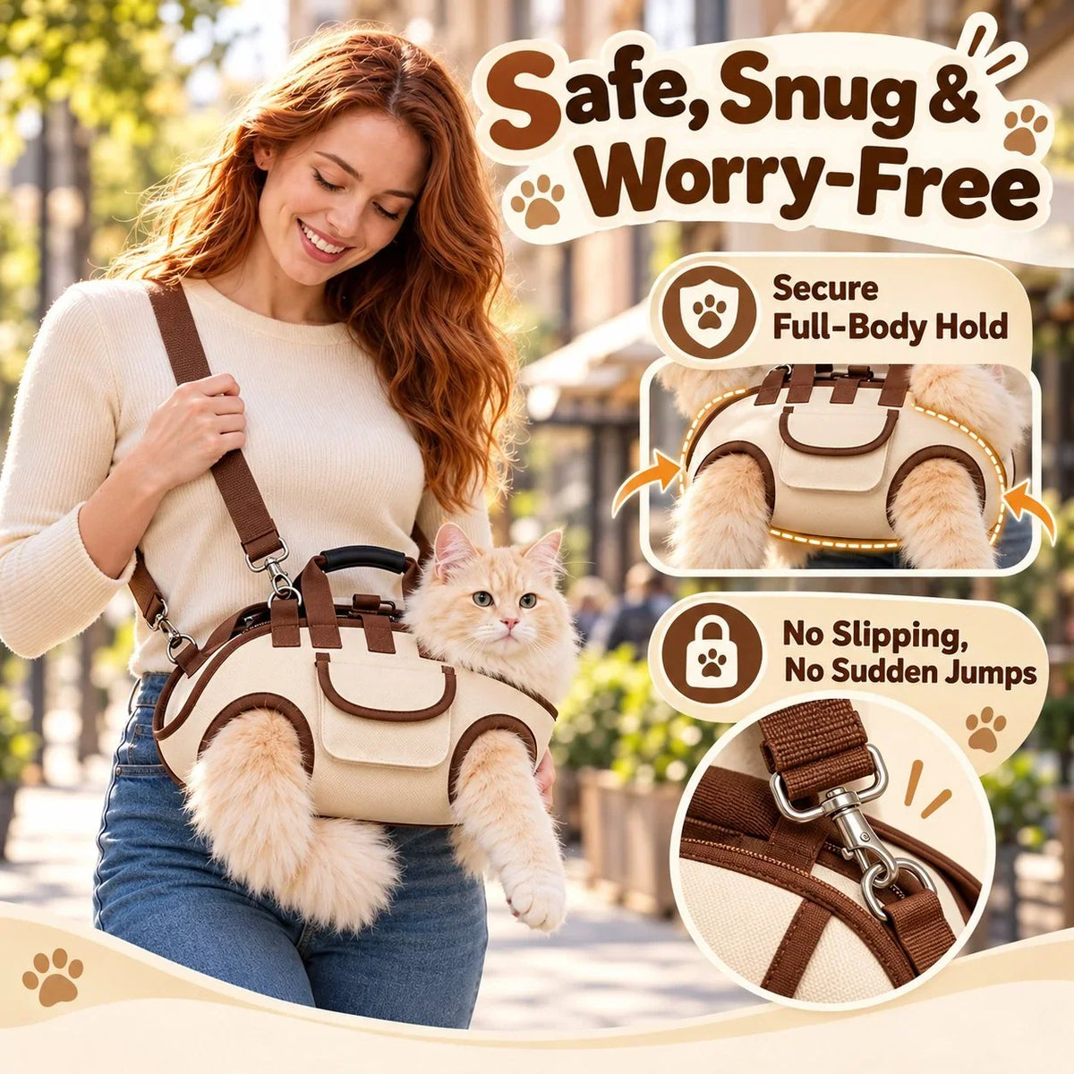 Hands-Free Pet Sling & Harness Carrier – product view 3