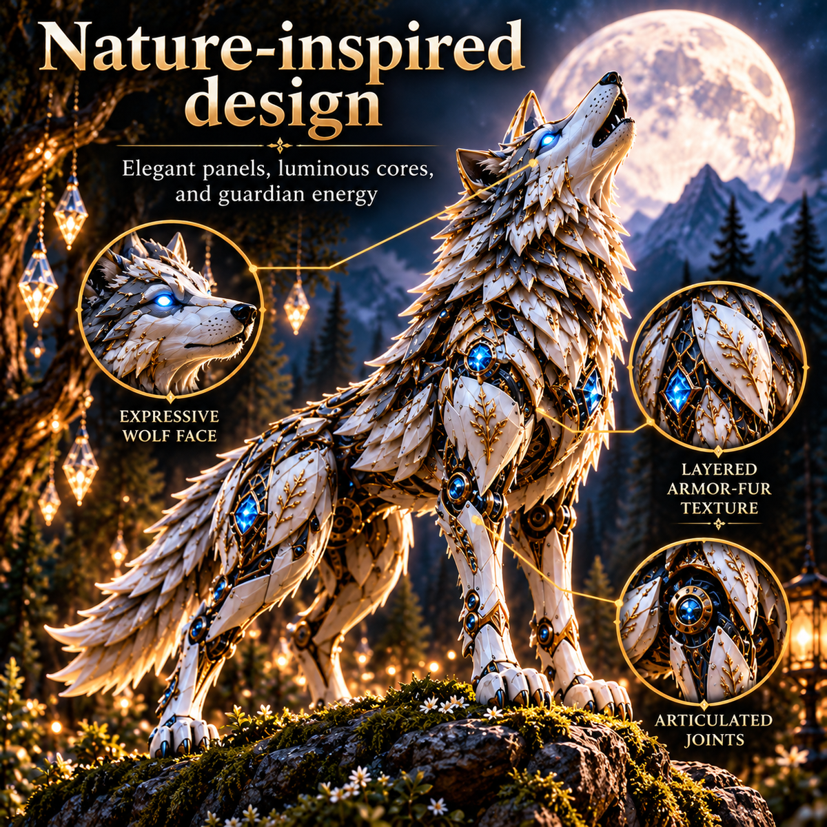 Mechanical Wolf Transforming Egg – Forest Guardian Figure – view 6
