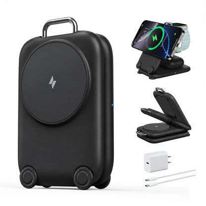 🔥Hot Sale Deals-3-in-1 Foldable Magnetic Wireless Charger Stand
