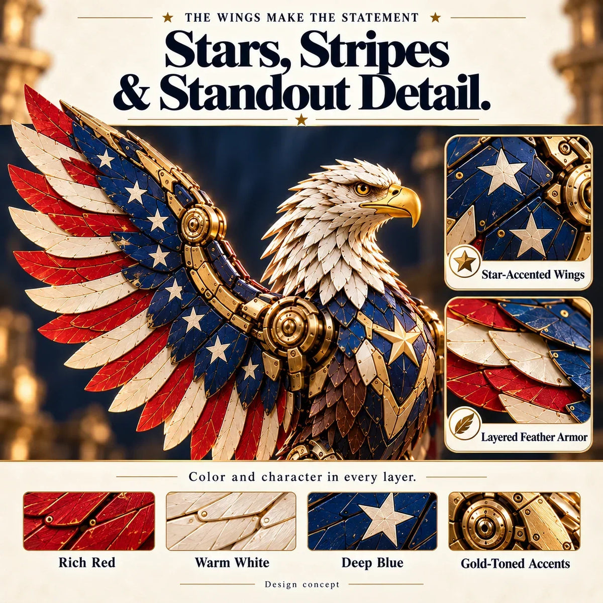Stars & Stripes Eagle Transforming Egg