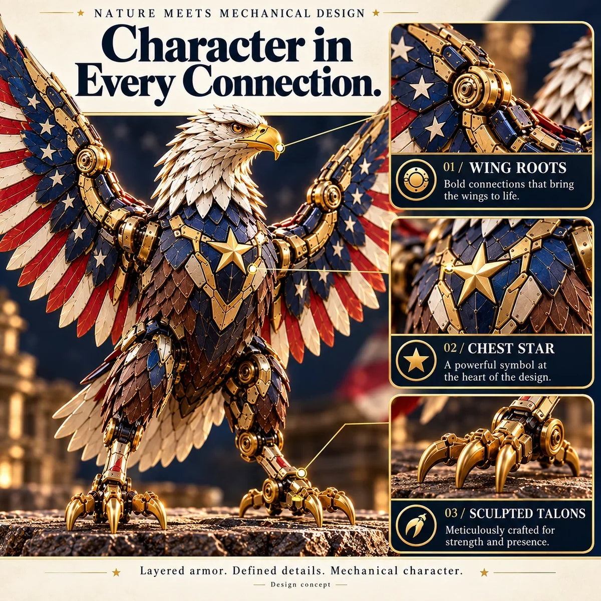 Stars & Stripes Eagle Transforming Egg
