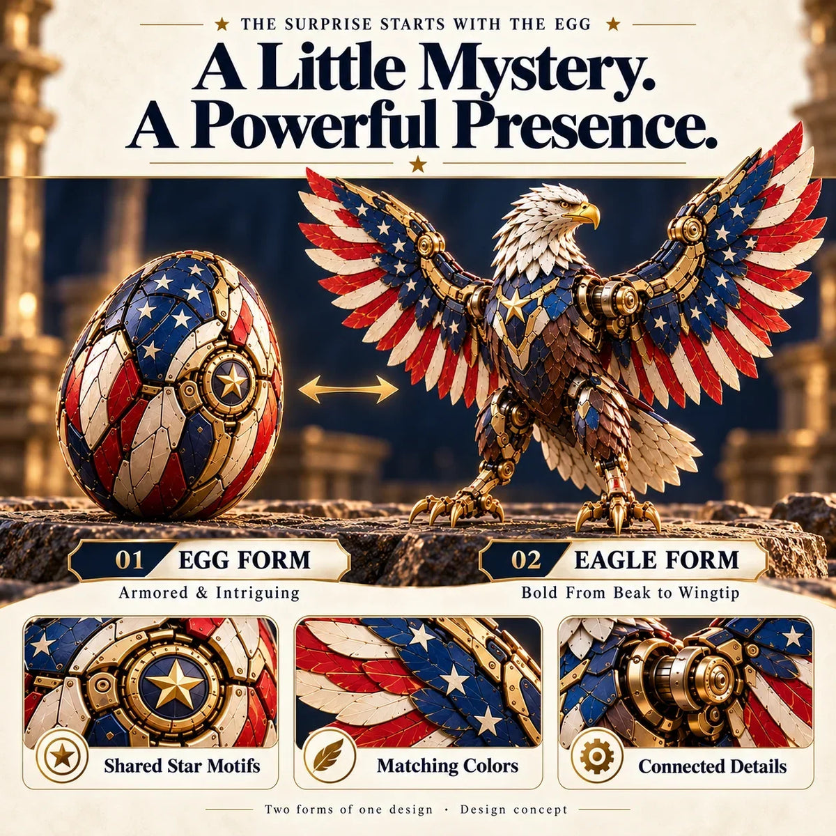 Stars & Stripes Eagle Transforming Egg