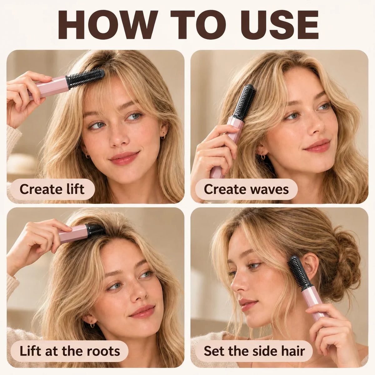 Compact Cordless Hot Comb – Bangs & Touch-Up Styling – product view 7