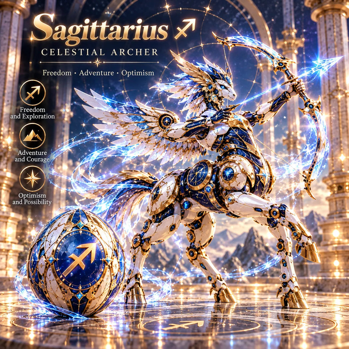 Sagittarius Guardian — egg and character design