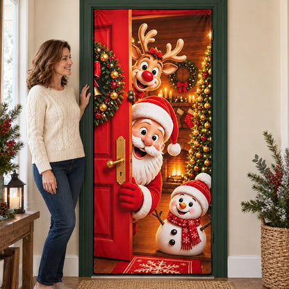 🔥Last Day Promotion 60% OFF💥2026 Christmas Front Door Decoration Cover