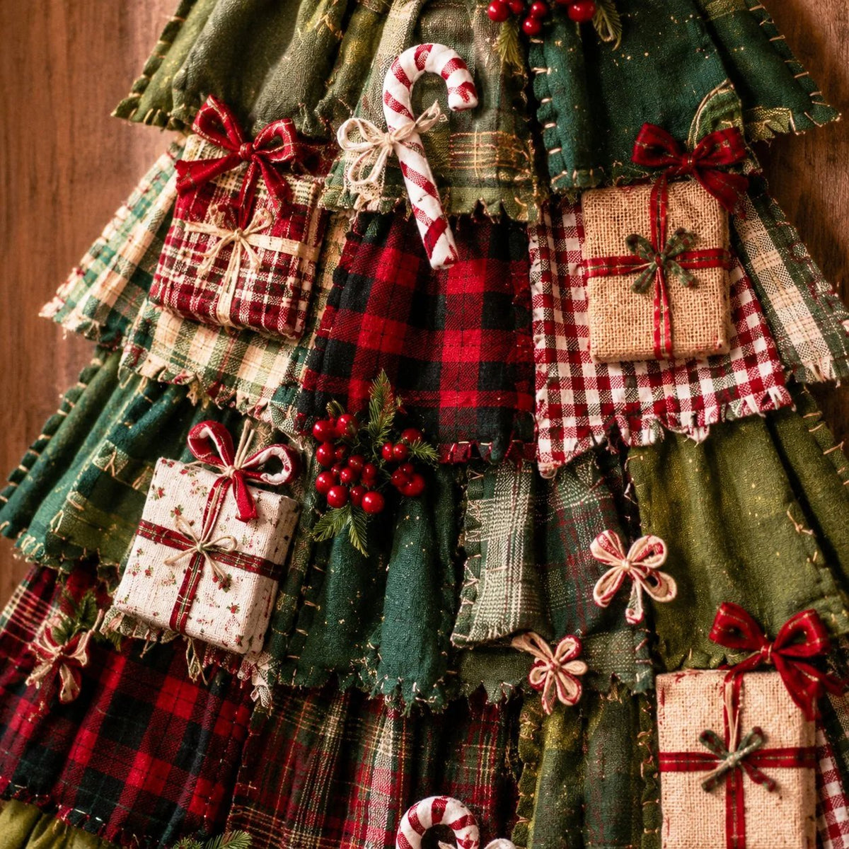 🔥 SPECIAL OFFER |🎄Beginner-Friendly DIY Oversized Patchwork Christmas Tree Door Hanging Kit💕