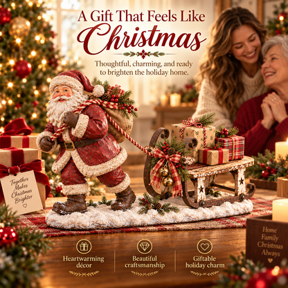 Santa’s Christmas Sleigh Farmhouse Table Decor