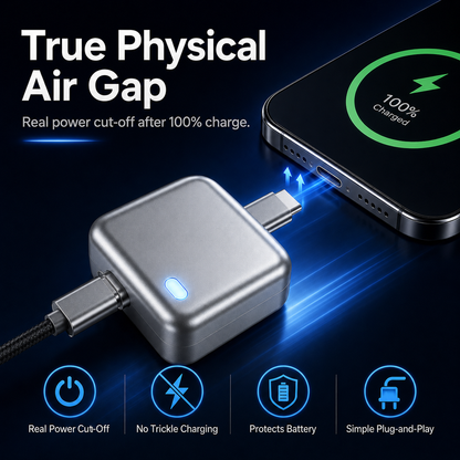 Smart Auto-Disconnect USB-C Charging Adapter – Up to 140W Pass-Through