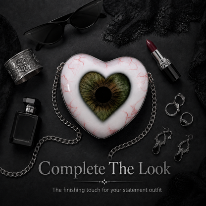 🔥Gothic Heart Eye Statement Crossbody Bag