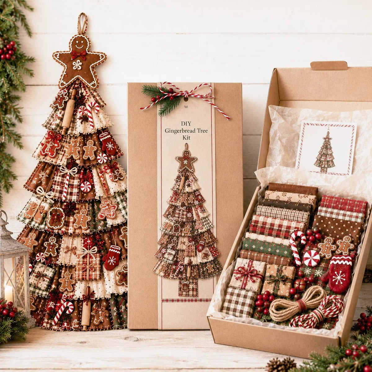 🔥 SPECIAL OFFER |🎄Beginner-Friendly DIY Oversized Patchwork Christmas Tree Door Hanging Kit💕