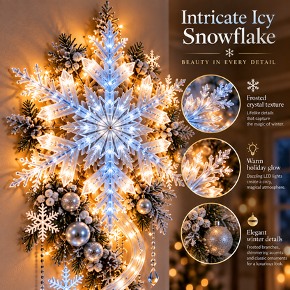 ❄️Giant Snowflake Blizzard Trail- Let the Snowstorm Glow Indoors