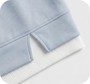 White Ribbed Cuffs & Hem