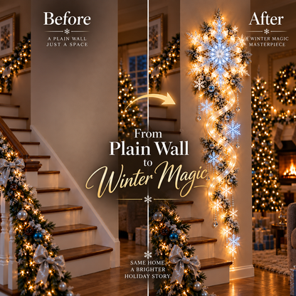 ❄️Giant Snowflake Blizzard Trail- Let the Snowstorm Glow Indoors