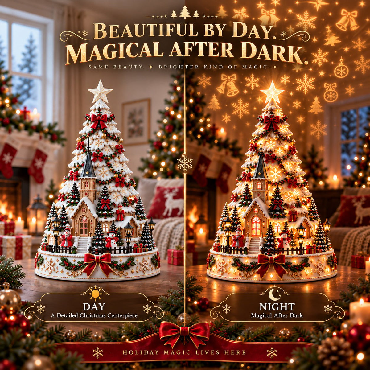 🏆 60,000+ Sold - 🎄MerryRealm Christmas Village Lightscape Tree