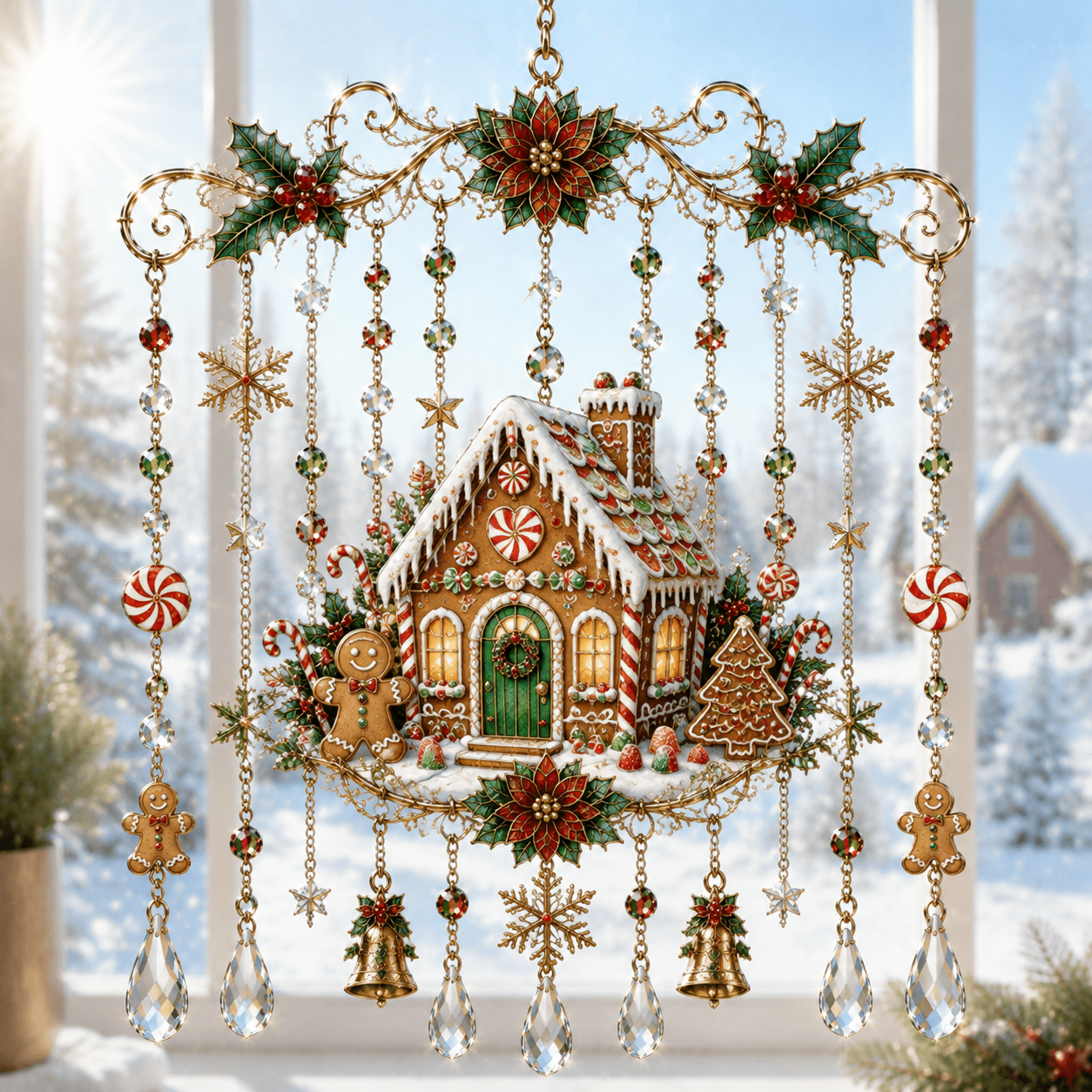 🔥Last Day 77% OFF - Handmade Christmas Stained  Window Hanging