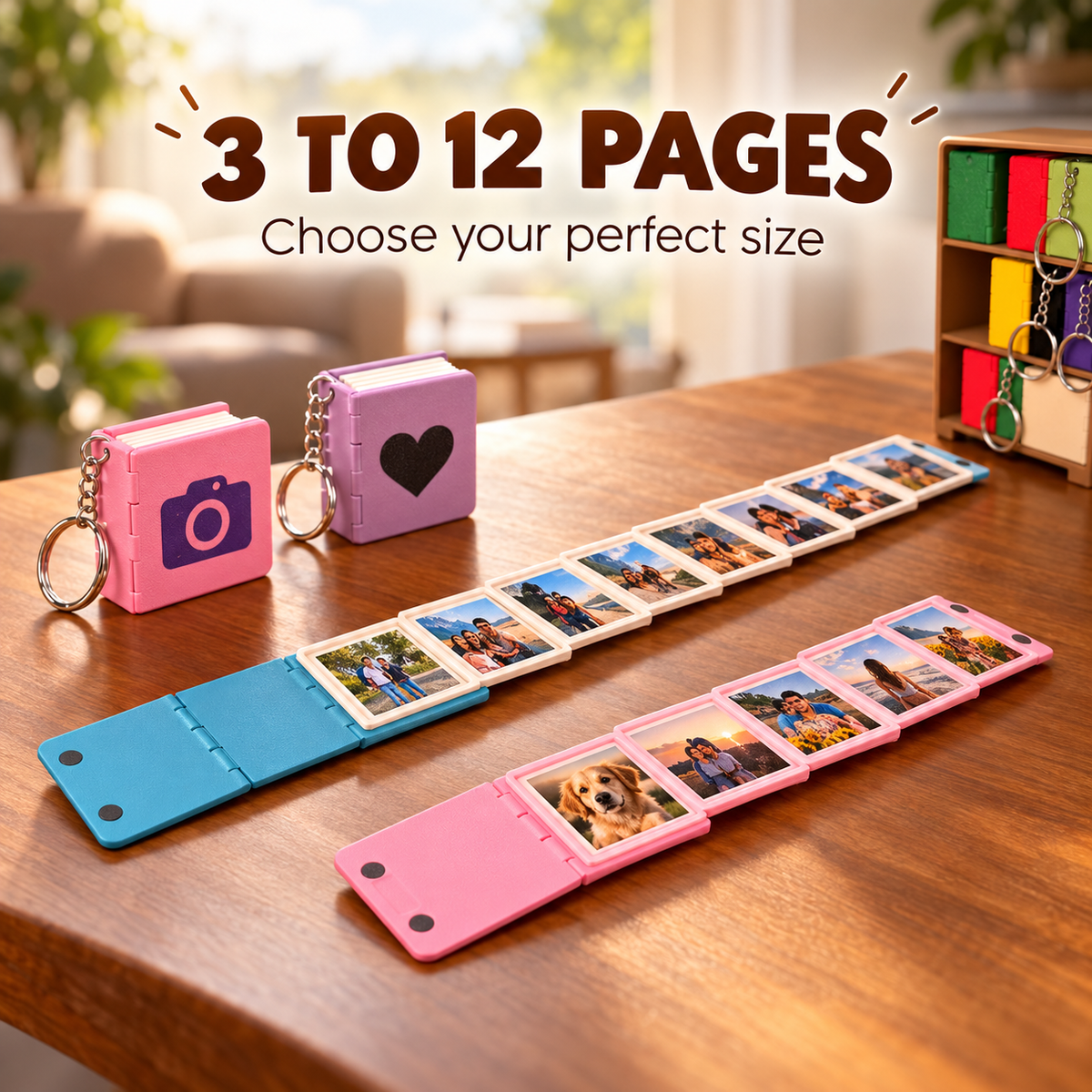 📸 Personalized Mini Photo Book | Custom Memory Keepsake & Keychain
