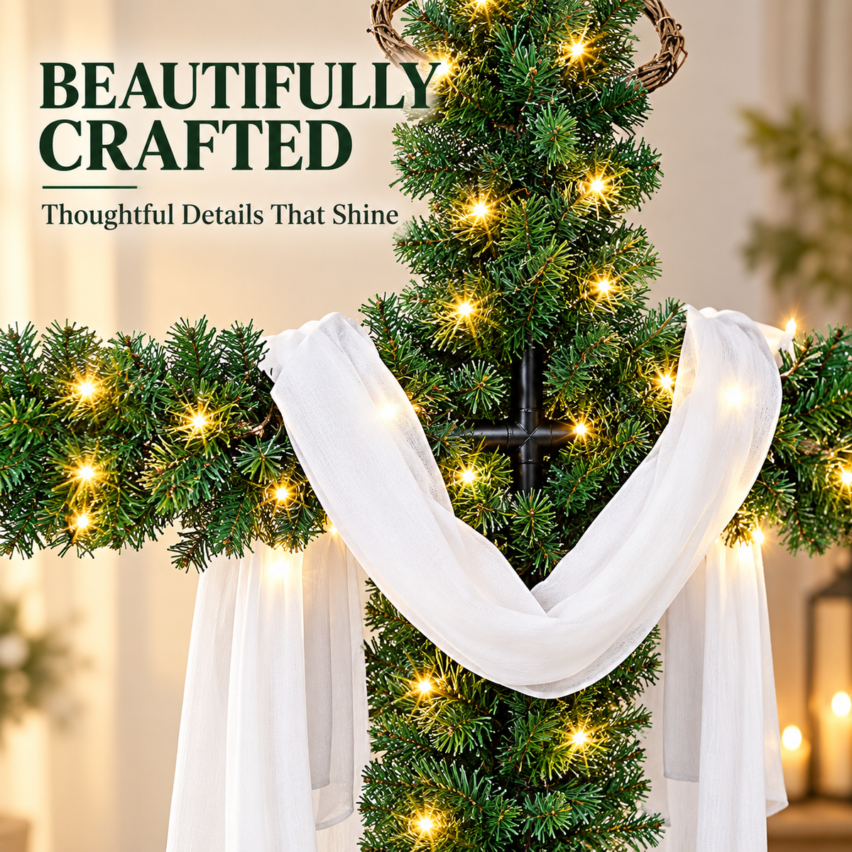 🔥 SPECIAL OFFER |🙏 Lighted Christmas Cross – Meaningful Holiday Home Decor
