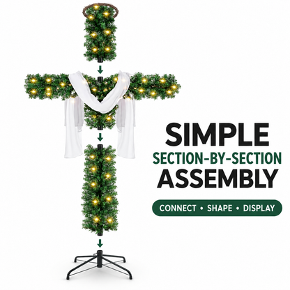 🔥 SPECIAL OFFER |🙏 Lighted Christmas Cross – Meaningful Holiday Home Decor