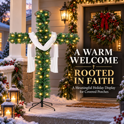 🔥 SPECIAL OFFER |🙏 Lighted Christmas Cross – Meaningful Holiday Home Decor